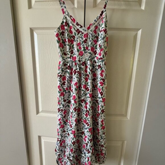 Old Navy Red and Green Midi Dress - Picture 1 of 5